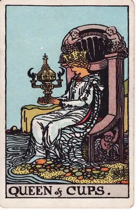 Rainha de Copas Carta de Tarot